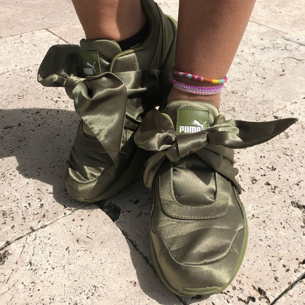 Puma Fenty Green Bow Sneakers